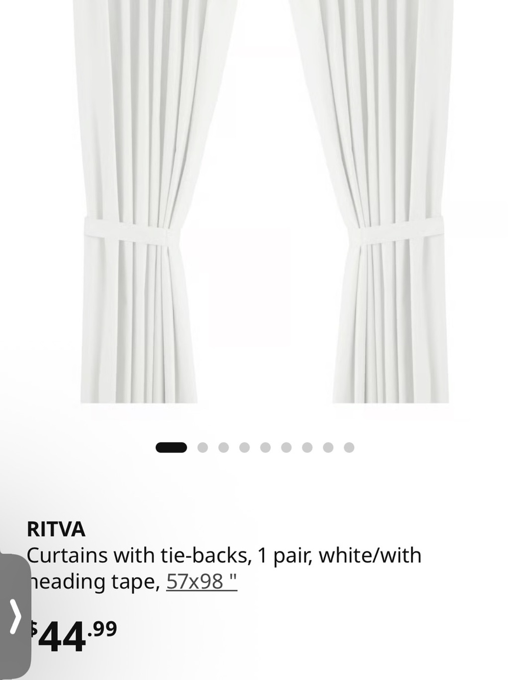IKEA Ritva curtains - Pair (2 panels)